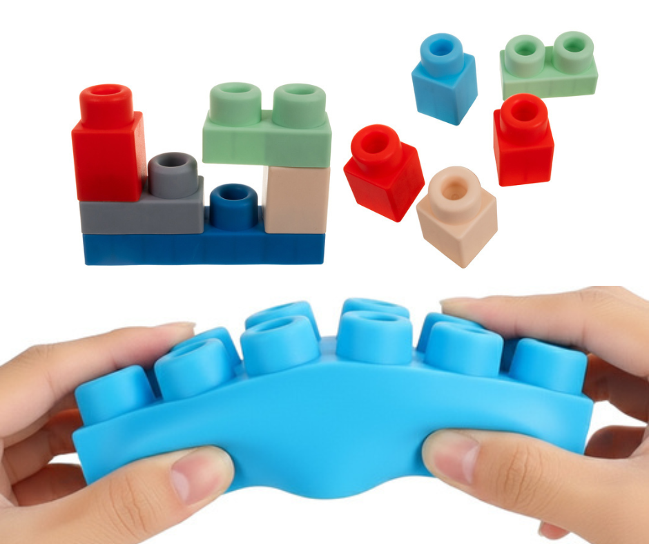 Dettaglio cubi sensoriali morbidi e flessibili per bambini