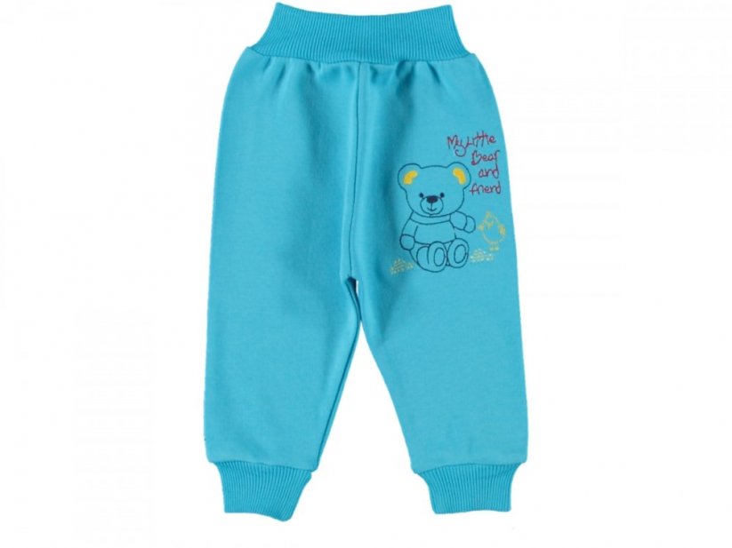 Dojčenské nohavice Macko | modrá