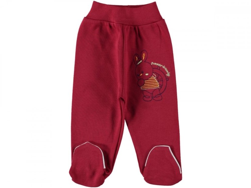 Pantaloni per neonati Coniglietti rosso 74