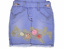 Dievčenská džínsová sukňa s trakmi Flowers 80