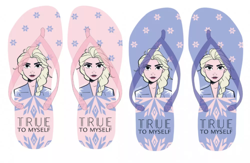 Dívčí žabky Frozen lososové