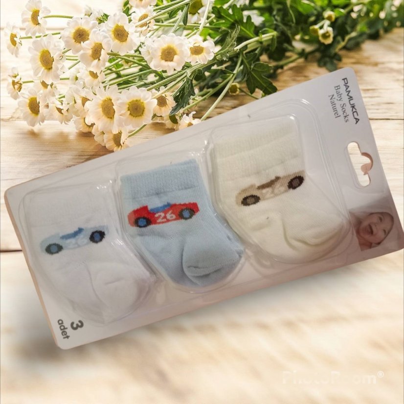 Kojenecké ponožky 3 kusy Cars