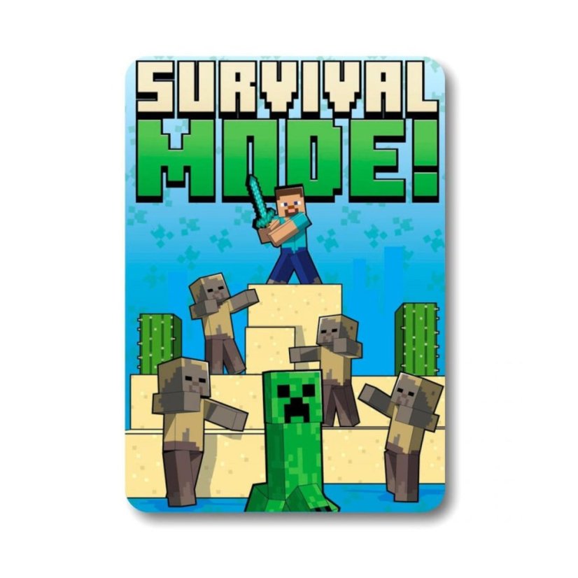 Dětská deka fleecová Minecraft 100×140 cm