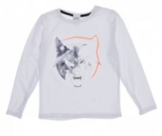 Chlapecké tričko dl. rukáv bílé Wolf