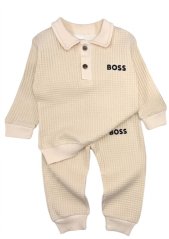Set pentru copii BOSS – tricou cu guler și pantaloni