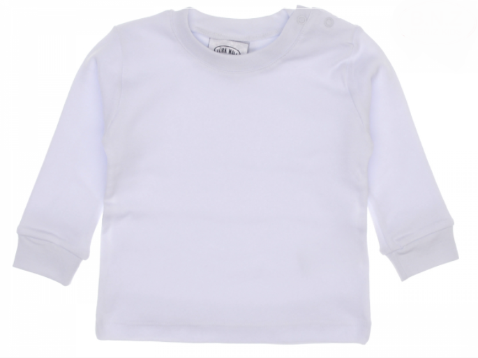 Maglietta a manica lunga per neonati  | bianca
