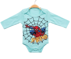 Dětské body Spiderman tyrkisové