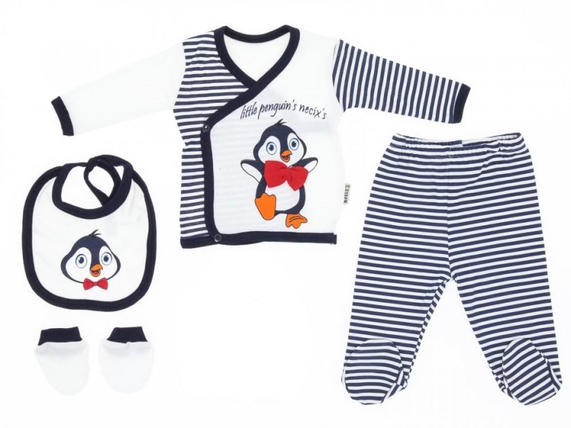 4 piese haine pentru bebe Pinguin 56