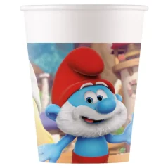 Papírové kelímky 200 ml, 8 ks–Smurfs