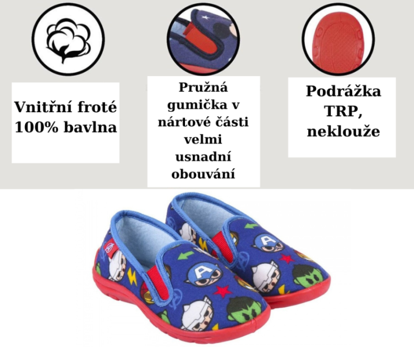 Detské papuče Avengers