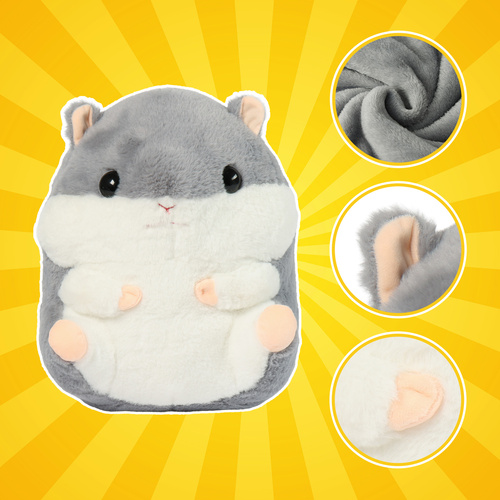 Peluches criceto 3in1, cuscino e coperta 105×200 cm