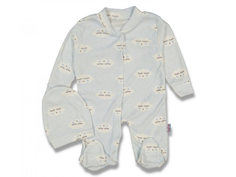 Tuta con cappellino neonato Nuvole 68