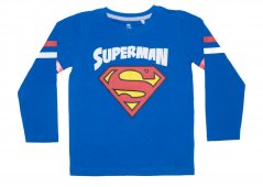 Dětské tričko dlouhý rukáv Superman modré