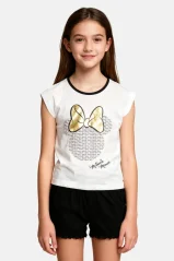 Pijama de vară Minnie white