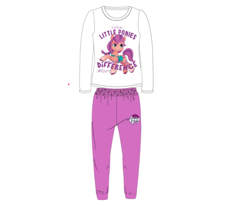 Pijama My Little Pony alb/mov