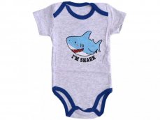 Body pentru bebe mânecă scurtă Shark