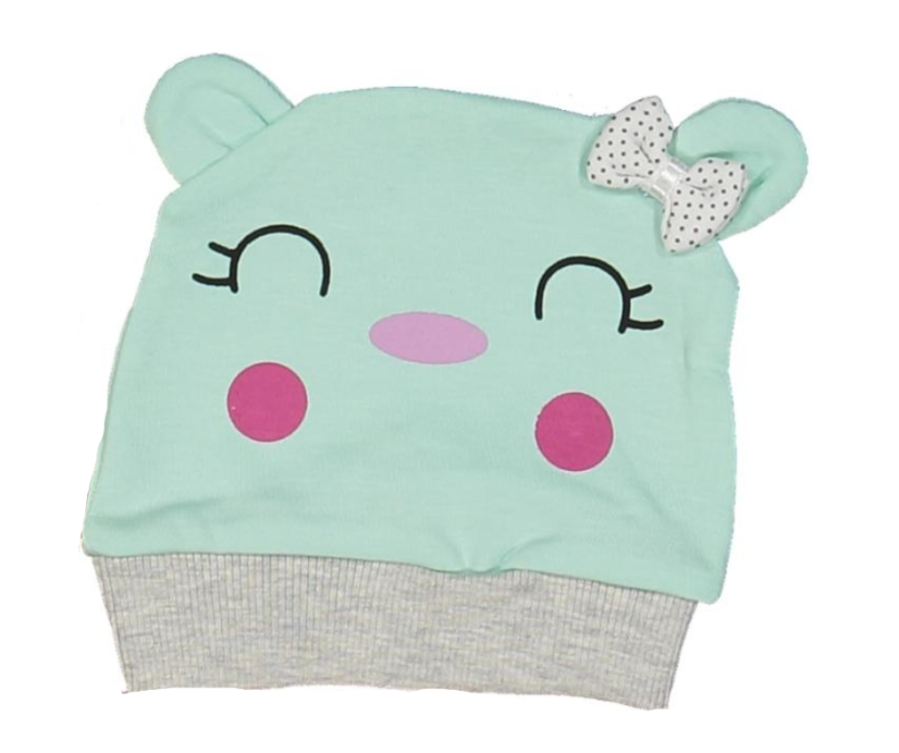 Cappello neonato Orso mint