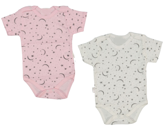 Body in cotone a maniche corte per neonati