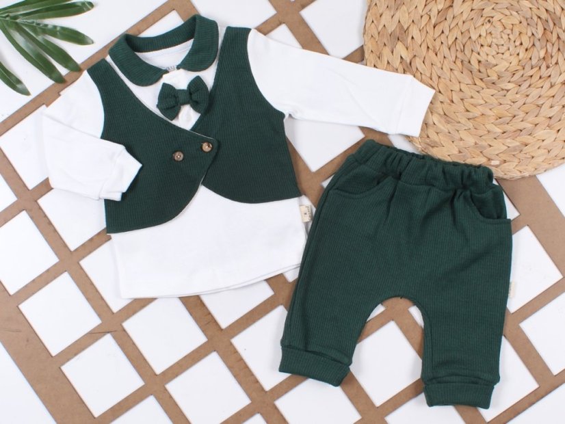 Completo per bambino – camicia con gilet e pantaloni - Taglia: 74/80