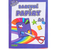 Barevné papíry A4 – 10 listů (10 barev)