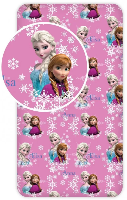 Detské prestieradlo Frozen- Ľadové kráľovstvo 90x200 cm