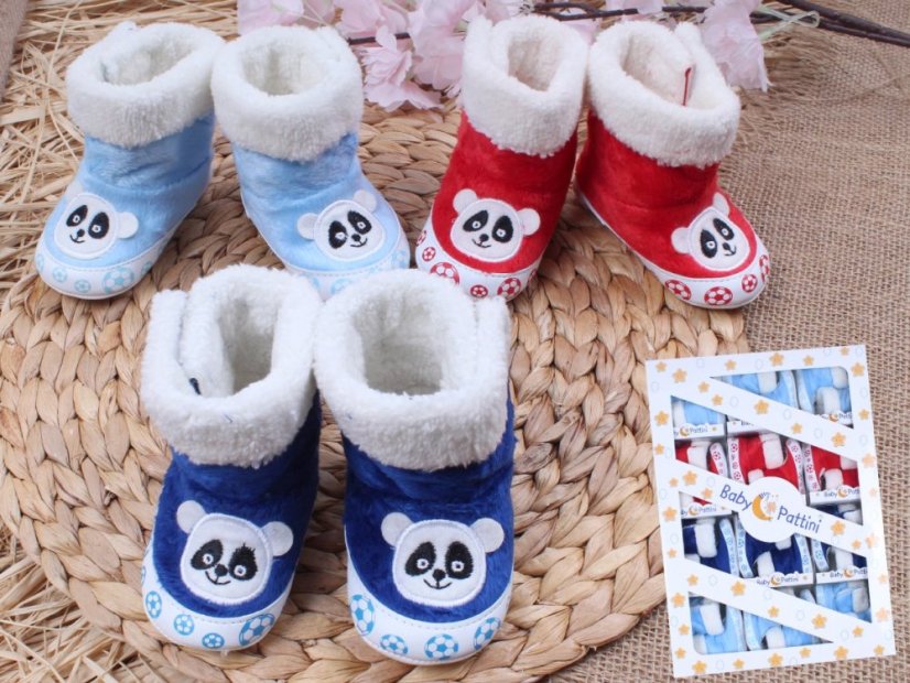 Caldi stivali da bambino/ Scarpine per neonati Panda blue
