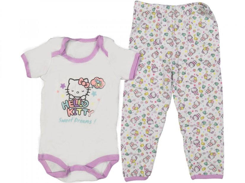 Compleu 2 piese pentru copii-body-panataloni Hello Kitty