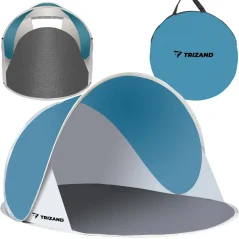 Samorozkládací plážový stan 145 × 100 × 70 cm, modro-bílý