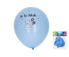Balónky modré, Je to kluk, 30 cm – sada 5 ks