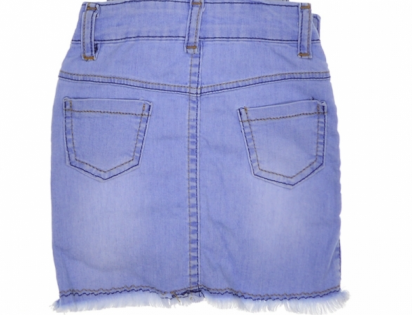 Dievčenská džínsová sukňa s trakmi