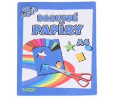 Barevné papíry A4 – 10 listů (10 barev)
