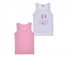 2 x T-shirt per ragazze Coniglio 134