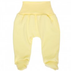 Pantaloni con piedini per neonato giallo