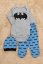 Set 3 pezzi per neonati-body-pantaloni con stivaletti-cappellino Batman
