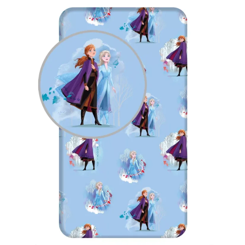 Detské prestieradlo Frozen- Ľadové kráľovstvo 90x200 cm