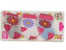 Dojčenské ponožky 3 páry Flowers