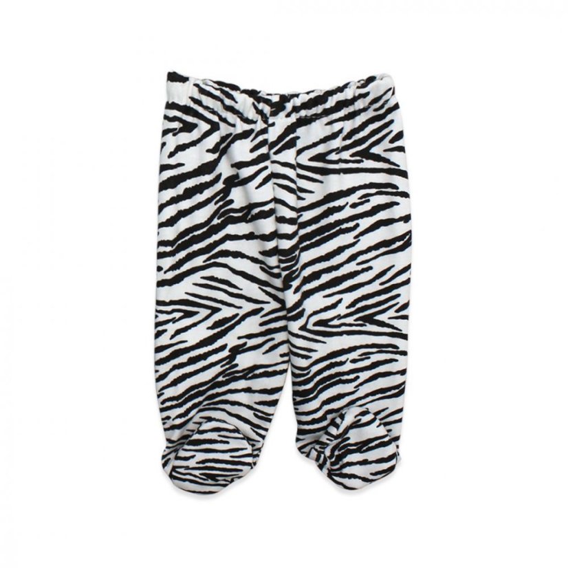 3-dílná bavlněná kojenecká souprava body polodupačky a čepička Zebra