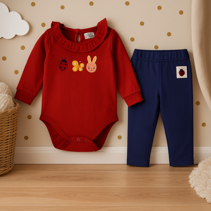 Set per bimba Coccinella - Taglia: 80