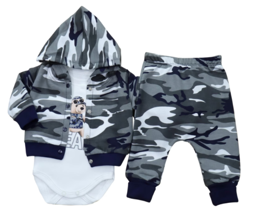 Compleu pentru copii body, hanorac, pantaloni Bear Army