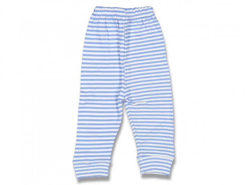 Pantaloni pentru copii dungați | alb-albastru