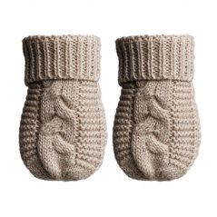 Mănusi bej Deluxe pentru bebelusi