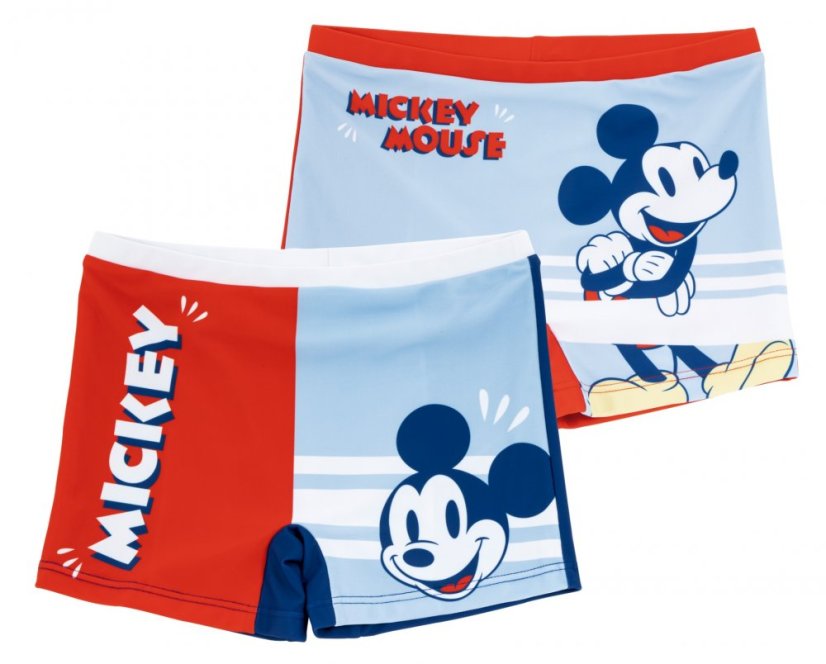 Plavky Mickey červeno-modré