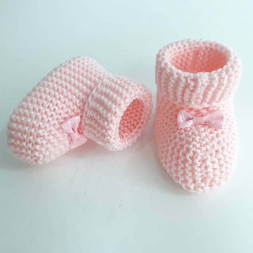 Dojčenské pletené capáčky s mašličkou