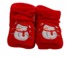 Stivali per neonati Pupazzo di Neve rosso