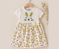 Detské šaty krátky rukáv Bunny 116/122