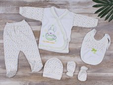 Set 5 piese haine pentru bebelusi Little Baby verde 56