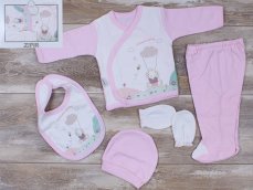 5 piese Set haine pentru bebelusi Spring roz 56
