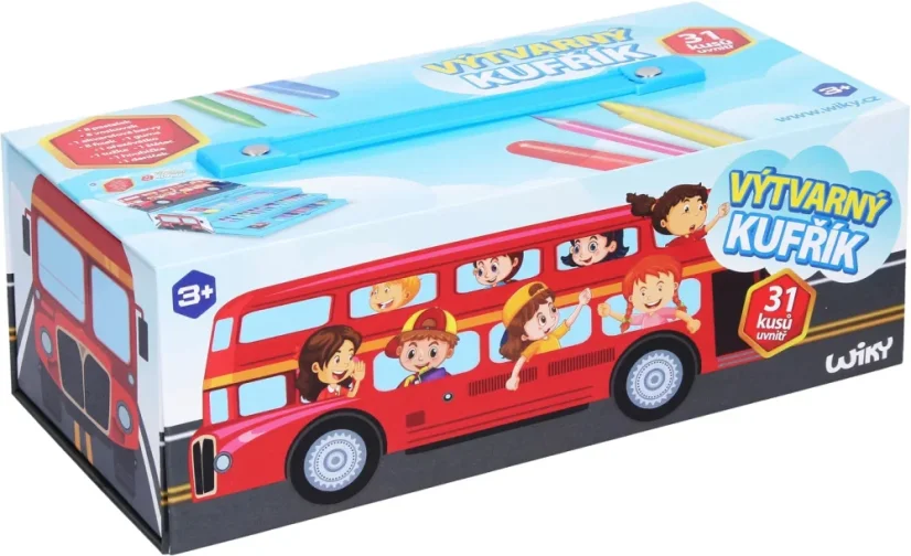 Kufřík výtvarných potřeb Autobus 31 ks