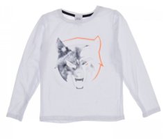 Chlapecké tričko dl. rukáv bílé Wolf