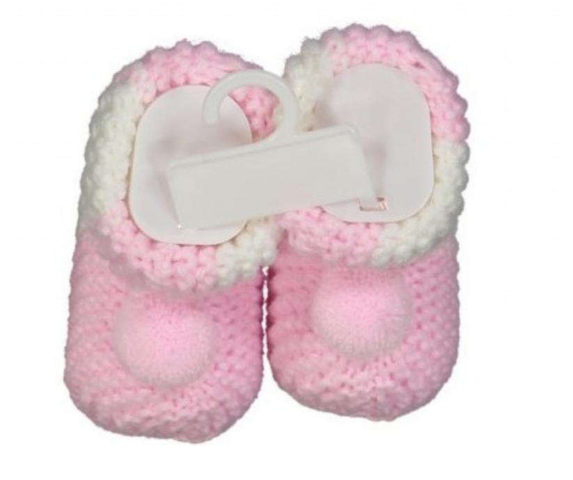 Dojčenské topánočky capáčky s brmbolcom biele